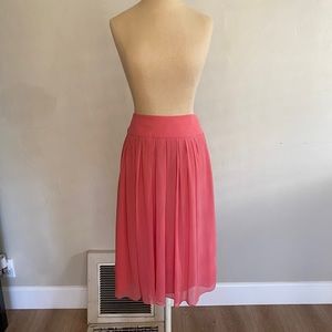 White House Black Market Pink Midi Skirt